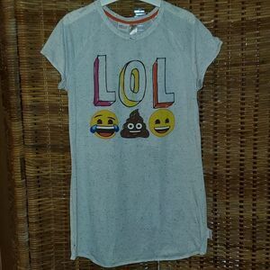 Emoji LOL Poop Happy laughing Nightshirt L